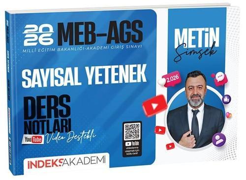 İndeks Akademi 2026 MEB-AGS Sayısal Yetenek Video Ders Notları -İndeks Akademi Yayıncılık