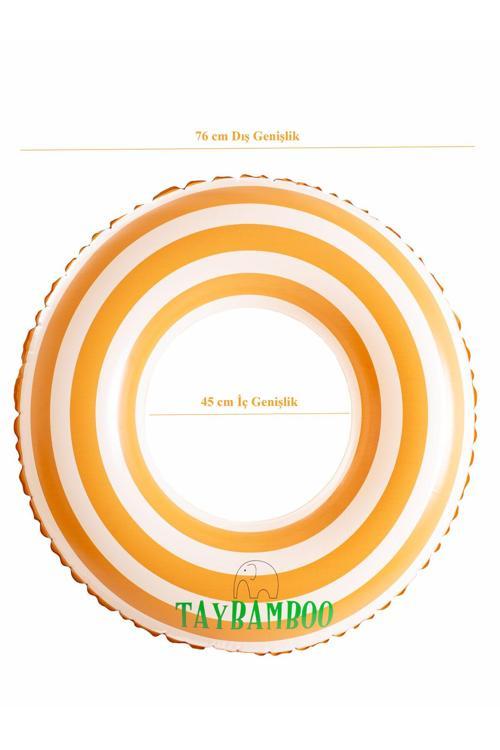 Fuuny Yüzme Simidi 76Cm Çizgili Çocuk Yüzme Simidi