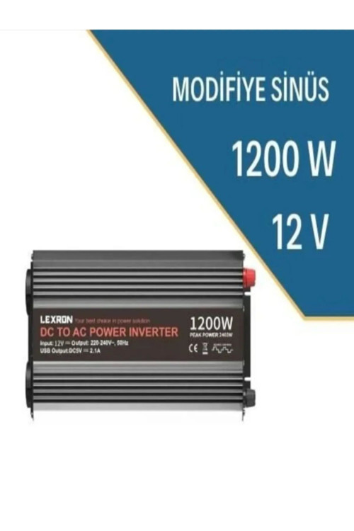 Grafen Enerji Lexron 1200 Watt 12 Volt Modifiye Sinüs Invertör -