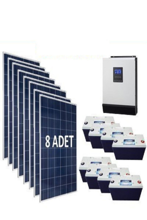 Grafen Enerji 12000 Watt Güneş Paneli Hazır Solar (Tv Buzdolabı Çamaşık Bulaşık 2 Hp Dalgıç
