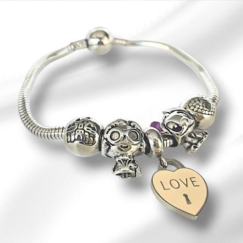 Stitch Charm Çelik Bileklik