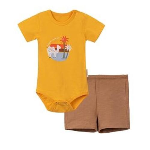 KISA KOL ÇITÇITLI BODY ŞORT TAKIM Sarı