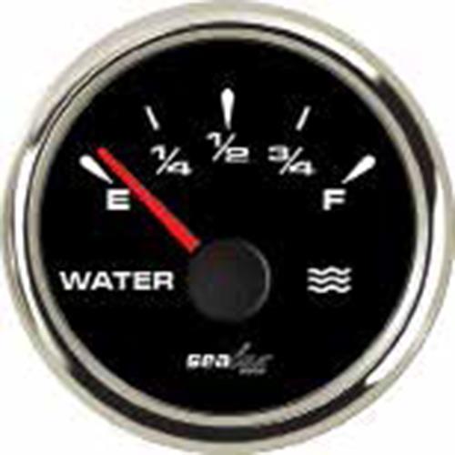SU SEVİYE GÖSTERGESİ ÇAP 52mm SİYAH 12/24v TEKNE YAT  
