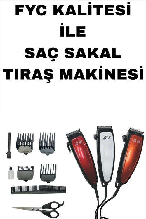 Profesyonel Saç Sakal Tıraş Makinesi Seti Sessiz Motor Ayarlanabilir Başlık