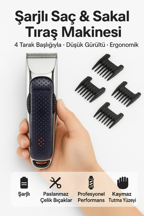 Üstün Performanslı Saç Ve Sakal Tıraş Makinesi – Profesyonel Kullanım İçin İdeal