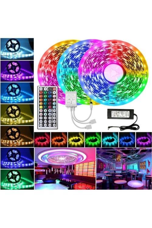 X2 Pro-2021 Yeni Model Rgb Şerit Led Uyumlu Dekoratif 5 Mt 20 Renk 24 Tuş Akıllı Kumanda Fonksiyonlu