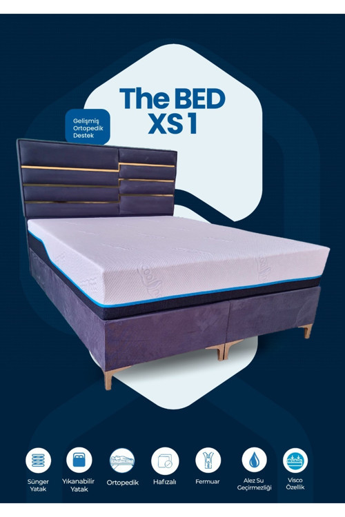 MEG'A Bedding The Bed Xs1 Yaysız Sünger Yatak Fermuarlı Yıkanabilir Kılıflı Ortopedik Visco Yatak