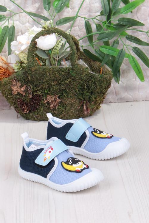 3410 Gz Astronot Anaokulu Kreş Ev Erkek Çocuk Keten Panduf Ayakkabı