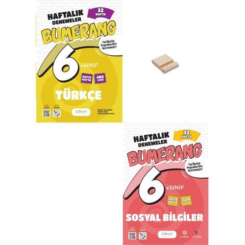 6. Sınıf Bumerang Türkçe ve Sosyal 32 Haftalık Denemeleri + Telefon Standı