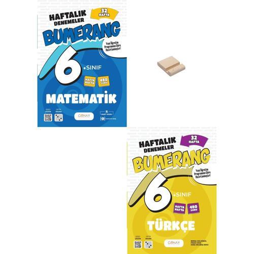 6. Sınıf Bumerang Matematik ve Türkçe 32 Haftalık Denemeleri + Telefon Standı