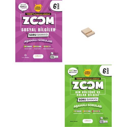 6. Sınıf Zoom Sosyal Bilgiler ve Din Kültürü Soru Bankası + Telefon Standı