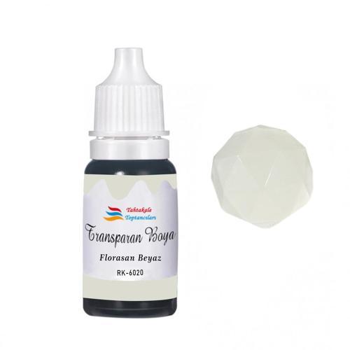 Epoksi Reçine Transparan Boya Pigment Şeffaf Epoksi Boyası 20 ML  Floresan Beyaz - 6020