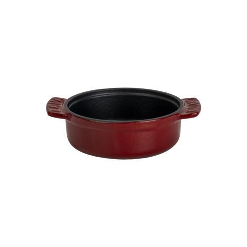 Yuvarlak Güveç Kabı Döküm Demir Yekpare Çift Kulplu Çap(Ø)11cm.