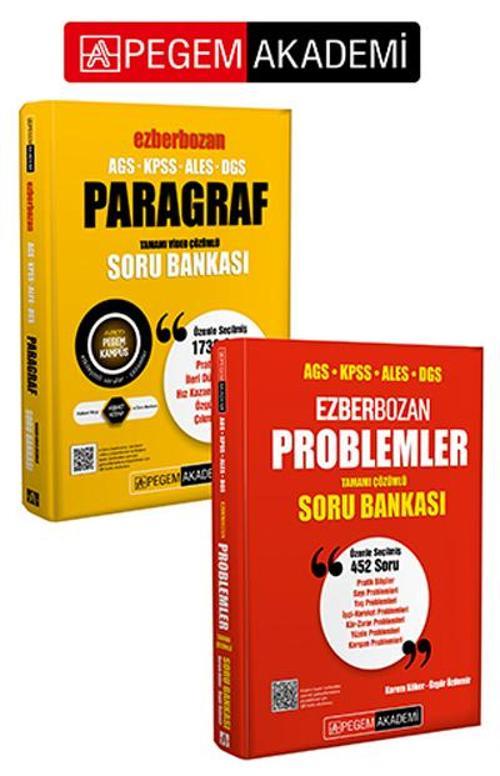 PEGEM AKADEMİ AGS-KPSS-ALES-DGS Ezberbozan Paragraf Tamamı Video Çözümlü Soru Bankası + AGS KPSS ALE