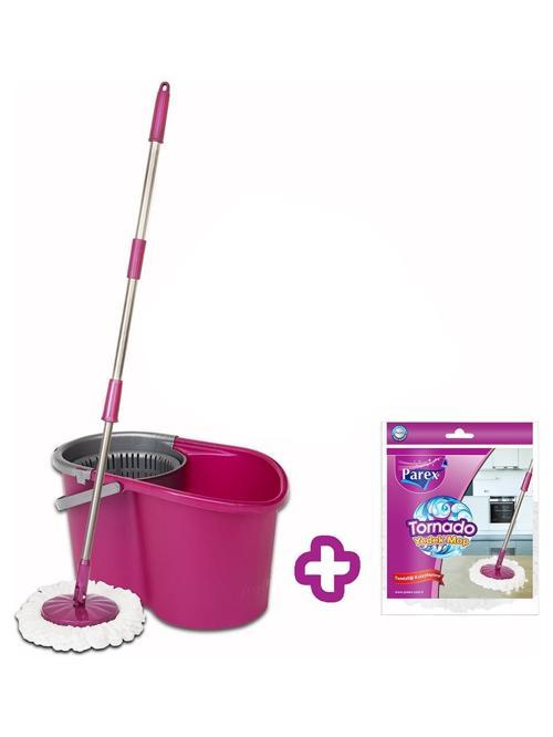 Tornado Döner Başlıklı Temizlik Seti + Yedek Mop