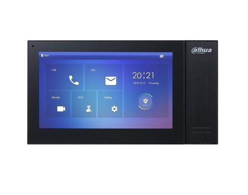 VTH2421FB-P 7" TFT LCD Dokunmatik Ekran Çok Yönlü Mikrofon Villa Tipi İntercom İç Ünite Siyah Kasa