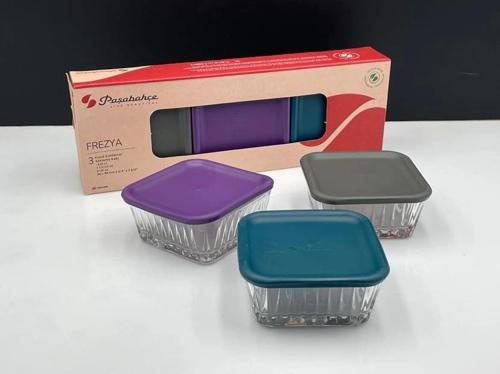950126 Frezya Cam Saklama Kabı 3 Parça