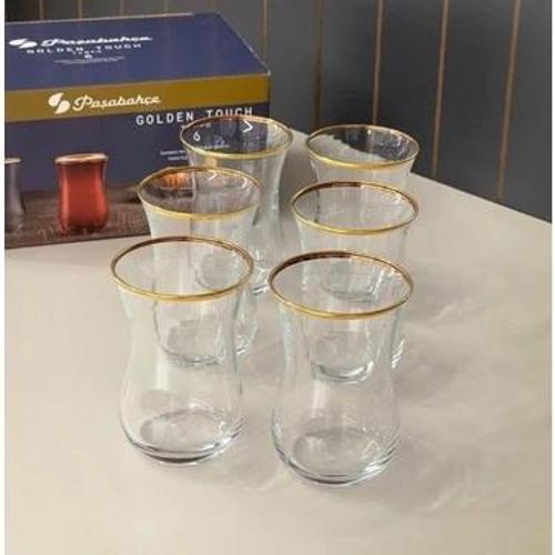 42021 Yaldızlı Çay Bardağı 120cc 6 Lı