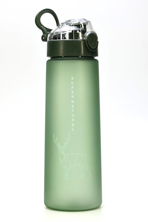 Su Matarası Tritan Geniş Ağız Su Şişesi Luxury Spor Matarası Suluğu BPAsız 730 mL Yeşil 0110