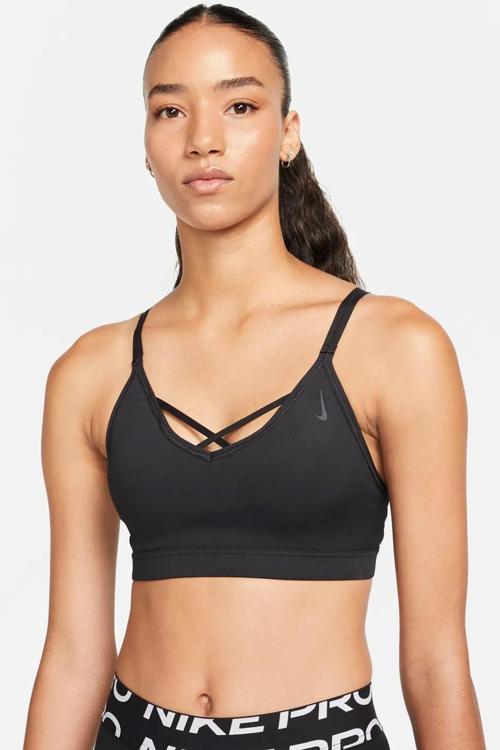 Yoga Dri Fit Indy Strappy Bra Kadın Yoga Sütyen Büstiyer Siyah