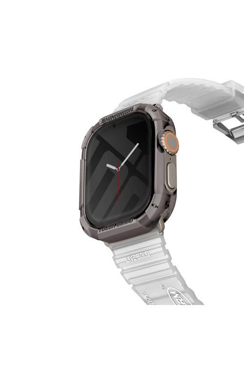 Watch Ultra Uyumlu 49Mm Skinarma Kurono Buzlu Tasarım Sert Pc Kasa Koruyucu Açık Kahve