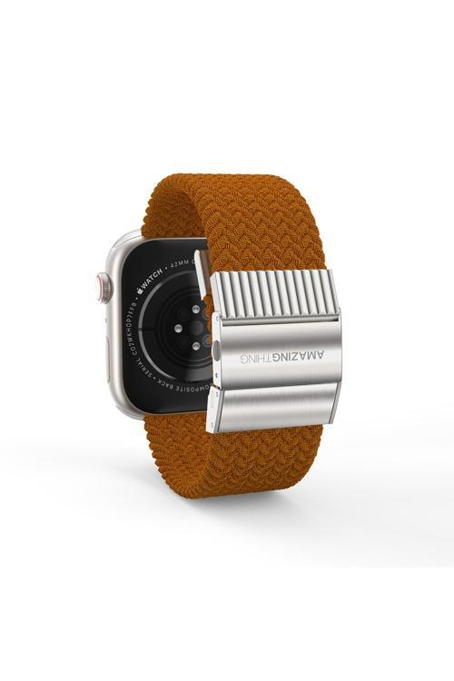 Watch 38Mm Titan Weave Örgü Sport Kordon Kahverengi