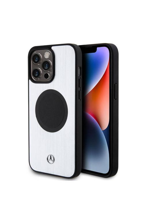 İphone 15 Pro Max Uyumlu Kılıf Lisanslı Magsafe Şarjlı Alüminyum Metal Yıldız Logolu