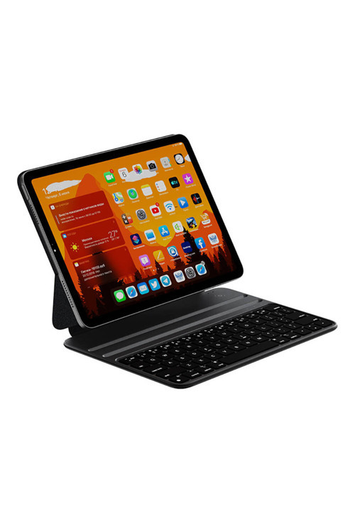 İpad Air 11 2025 M3 Kılıf F16 Klavyeli Standlı Magnetik Siyah