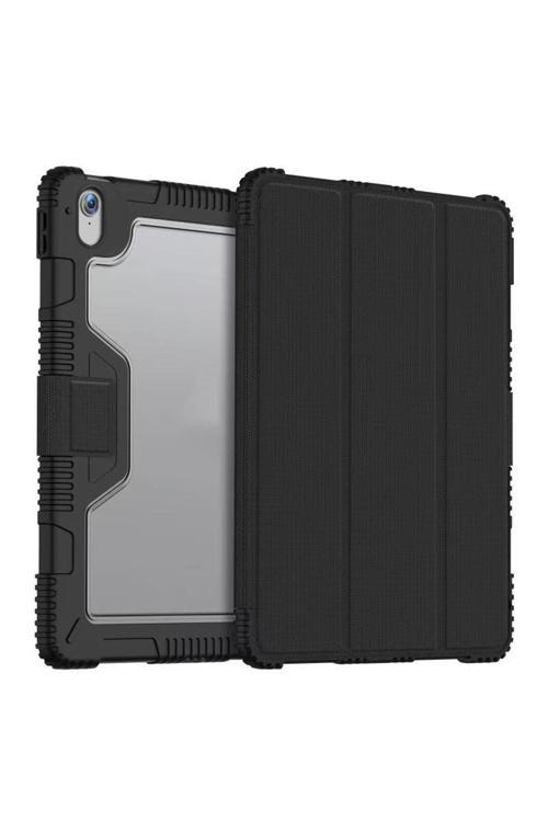 İpad 10.9 2022 10.Nesil Kılıf Armor Serisi Airbagli Katlanabilir Standlı Smart Cover Siyah