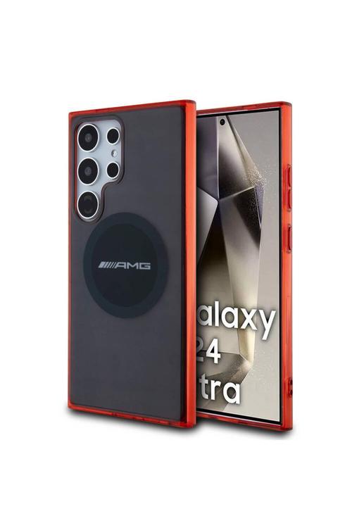 Galaxy S24 Ultra Uyumlu Kılıf Lisanslı Magsafe Şarj Özellikli Transparan Timeless Kapak Siyah