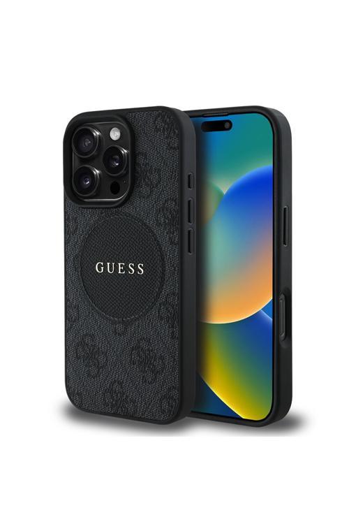 İphone 16 Pro Max Kılıf Lisanslı Magsafe Şarj Özellikli Circle Classic Kapak Siyah