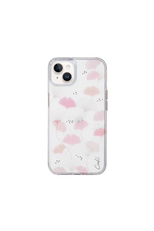 İphone 14 Uyumlu Kılıf Çayır Çiçeği Desenli Meadow Kılıf Pembe