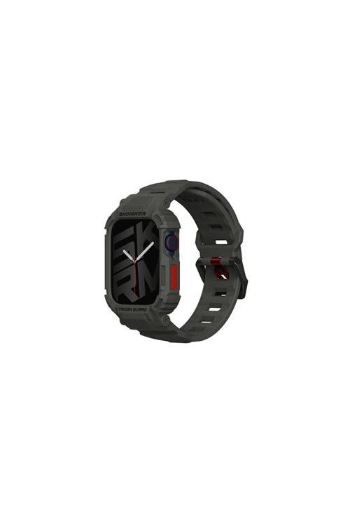 Watch 44 Mm Uyumlu 2İn1 Tpu Kasa Koruyuculu Silikon Kordon Skinarma Mecha Yeşil