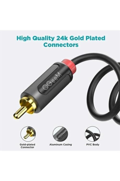 Rca Erkek Jack To Rca Erkek Jack Hi-Fi Stereo Ses Kablosu (183 Cm)