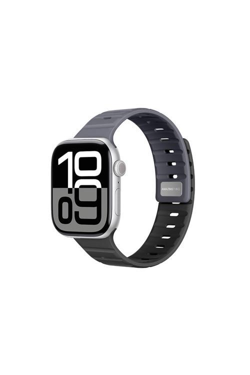 Watch 10 46Mm Silqlock Silikon Kordon Strap Kayış Gri