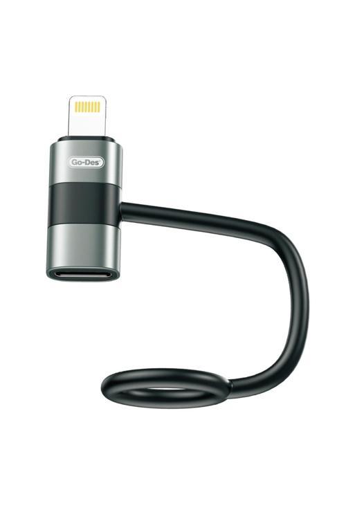 Gd-Ct068  Lightning To Type-C Data Ve Hızlı Şarj Adaptörü  Siyah