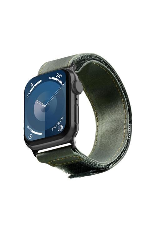 Watch 42Mm Uyumlu Kumaş Kordon Raptic Canvas Serisi Koyu Yeşil