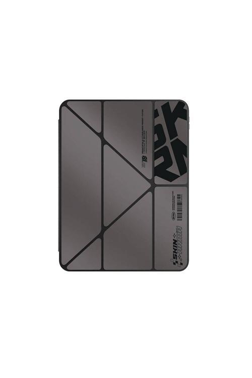 İpad Pro 11 2024 Kılıf Holografik Tasarımlı Arkası Şeffaf Magnetik Kira Kobai Kılıf Füme