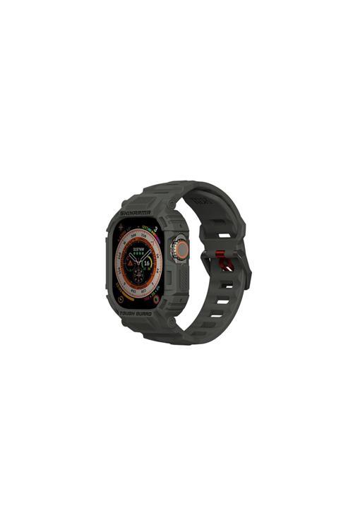 Watch Ultra 49Mm Uyumlu 2İn1 Tpu Kasa Koruyuculu Silikon Kordon Skinarma Mecha Yeşil