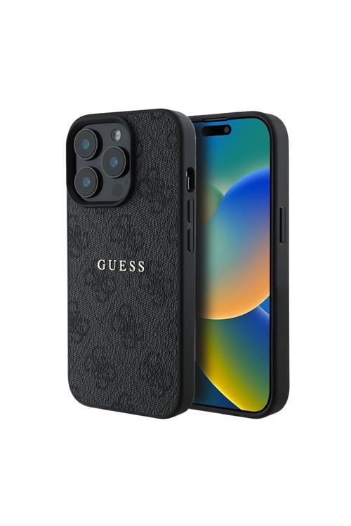 İphone 14 Pro Max Kılıf Lisanslı Magsafe Şarj Özellikli 4G Desen Yazı Logolu Kapak Siyah