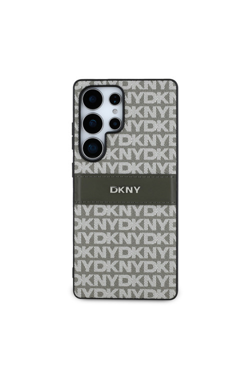 Galaxy S25 Ultra Kılıf Lisanslı Kartlıklı 3D Yazılı Repeat Texture Pattern Kapak Kahverengi