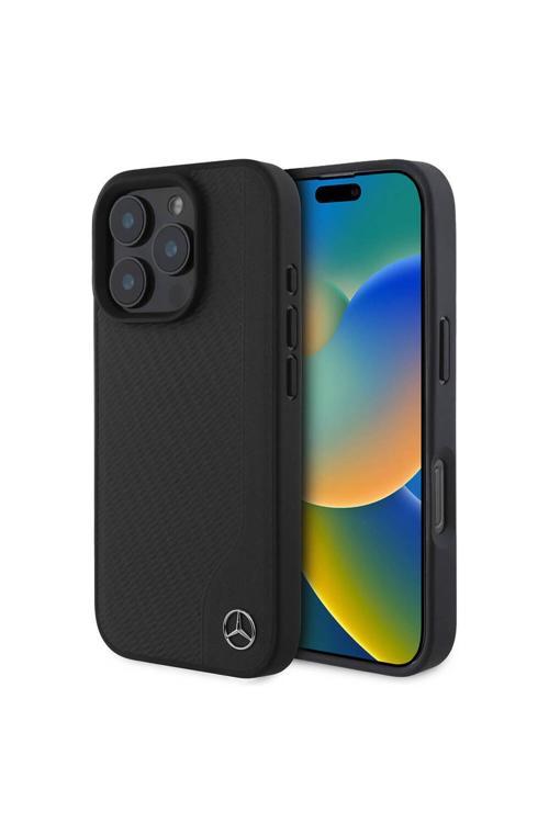 İphone 16 Pro Max Kılıf Lisanslı Magsafe Özellikli 3D Metal Logo Wood Imitation Siyah