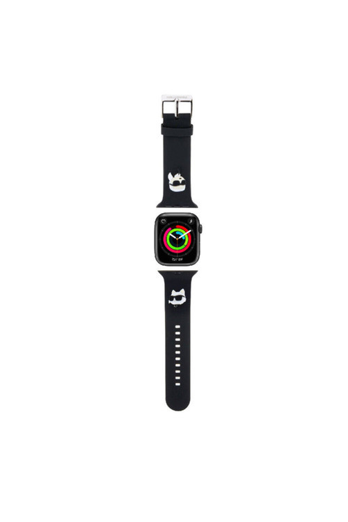 Watch 44Mm Uyumlu Kordon Lisanslı İkonik Karl & Choupette Logolu Strap Kayış