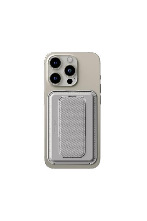 Glamour Link Fonksiyonel Çok Yönlü Grip Standlı Magnetik Kartlık Gri