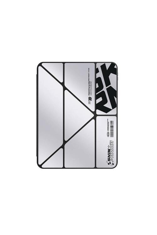 İpad Air 11 2025 M3 Kılıf Skinarma Holografik Arkası Şeffaf Çıkarılabilir Magnetik Kira Kobai Gümüş