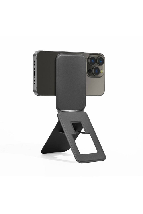 Mini Taşınabilir Telefon Standı Mw-004 Katlanabilir Magnetik Özellikli Stand Siyah