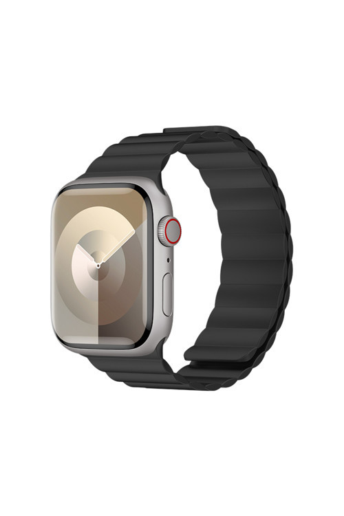 Watch 40Mm Magnetik Tak Çıkar Silikon Strap Kayış Siyah