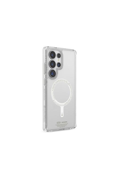 Galaxy S25 Ultra Kılıf Magsafe Uyumlu Şeffaf Fosforlu Skinarma Saido Nightglow Kapak Şeffaf