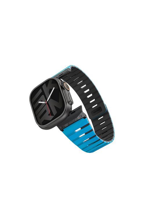Watch 44Mm Skinarma Gemini Serisi Tpu Magnetik Silikon Kordon Mavi-Siyah