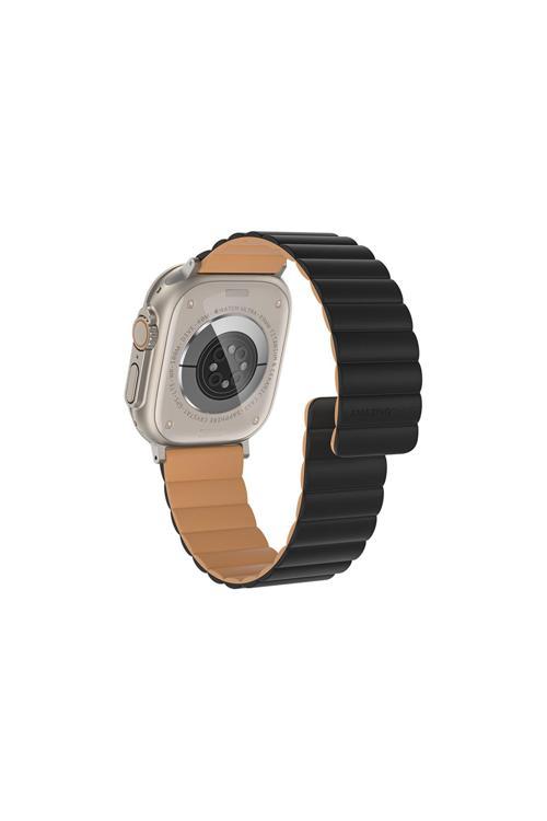 Watch 7 45Mm Smoothie Mag Magnetik Tak Çıkar Silikon Strap Kayış Siyah-Turuncu